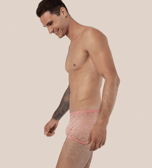 Antonio - Boxer en dentelle Italienne - Rose Orlivia