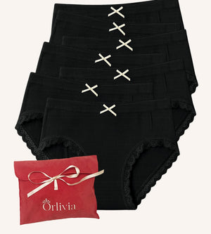 Lot de 7 Culottes Antibactériennes - Noir - XS (34 - 36) Orlivia