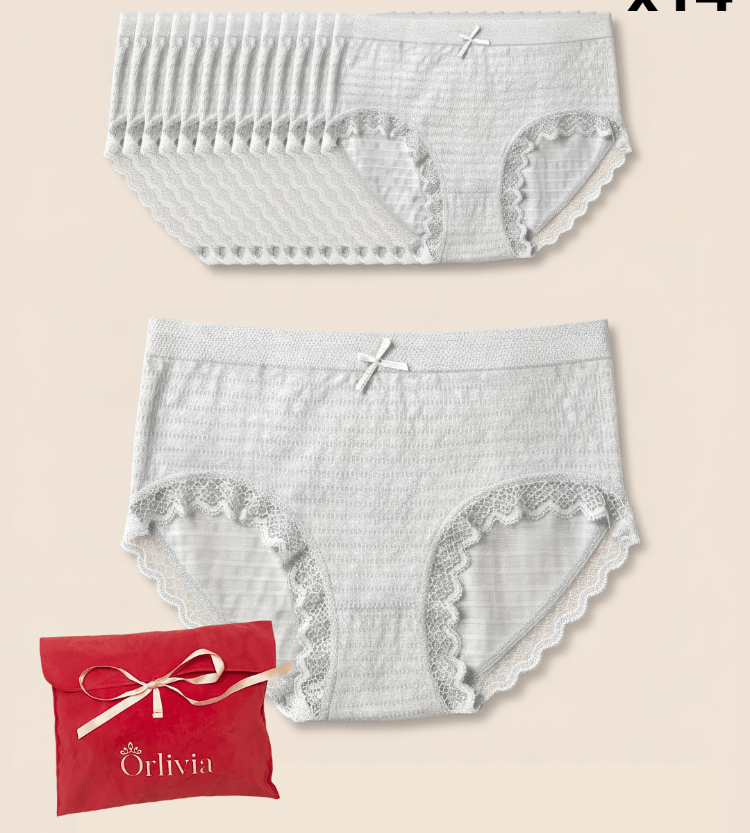 Lot de 14 Culottes Antibactériennes - Gris