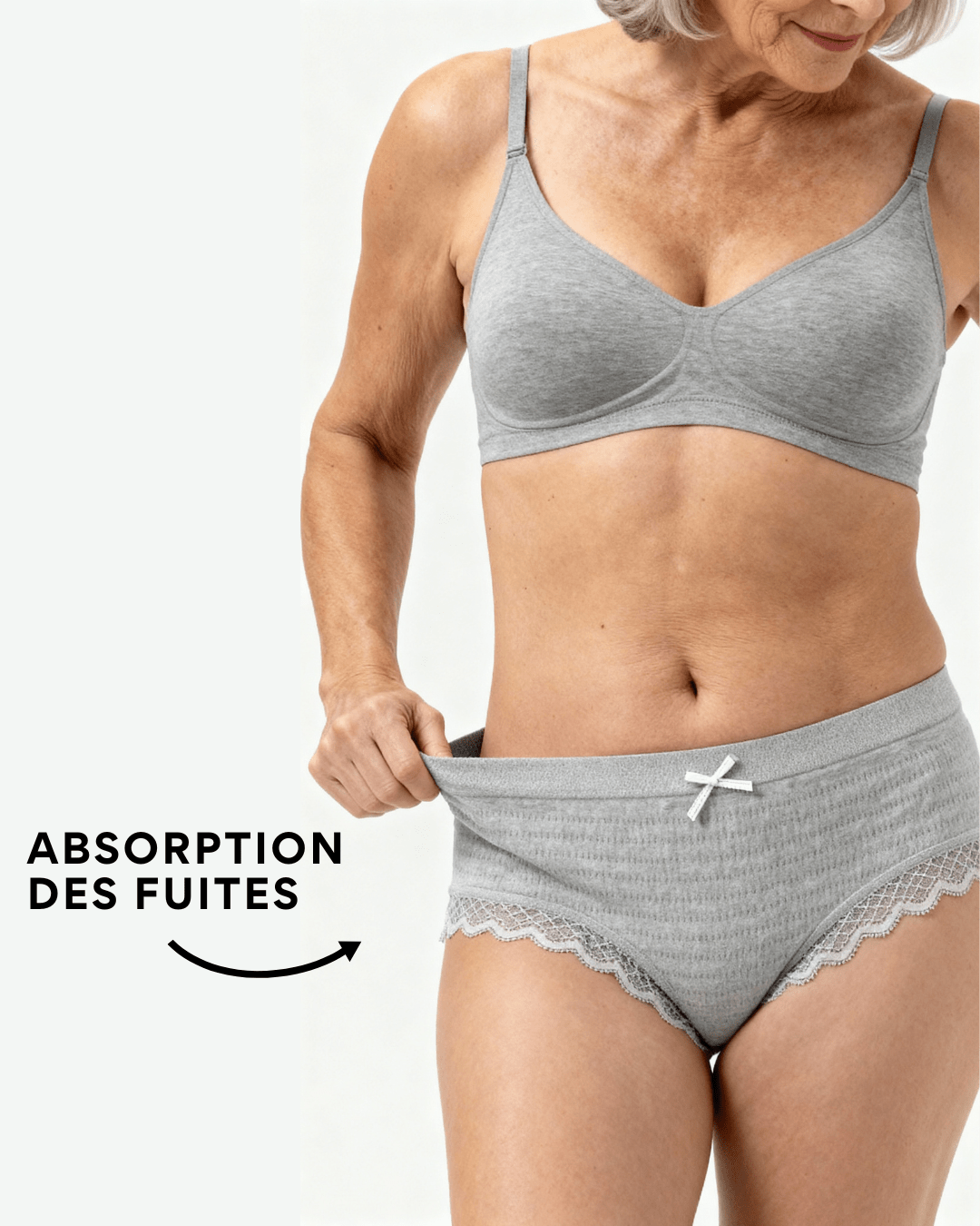 Lot de 7 Culottes Antibactériennes - Gris