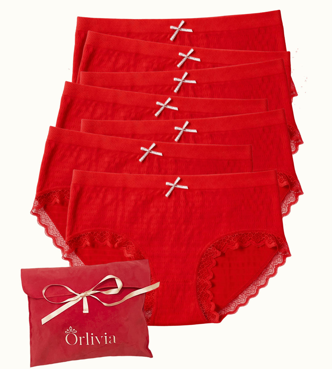 Lot de 7 Culottes Antibactériennes - Rouge