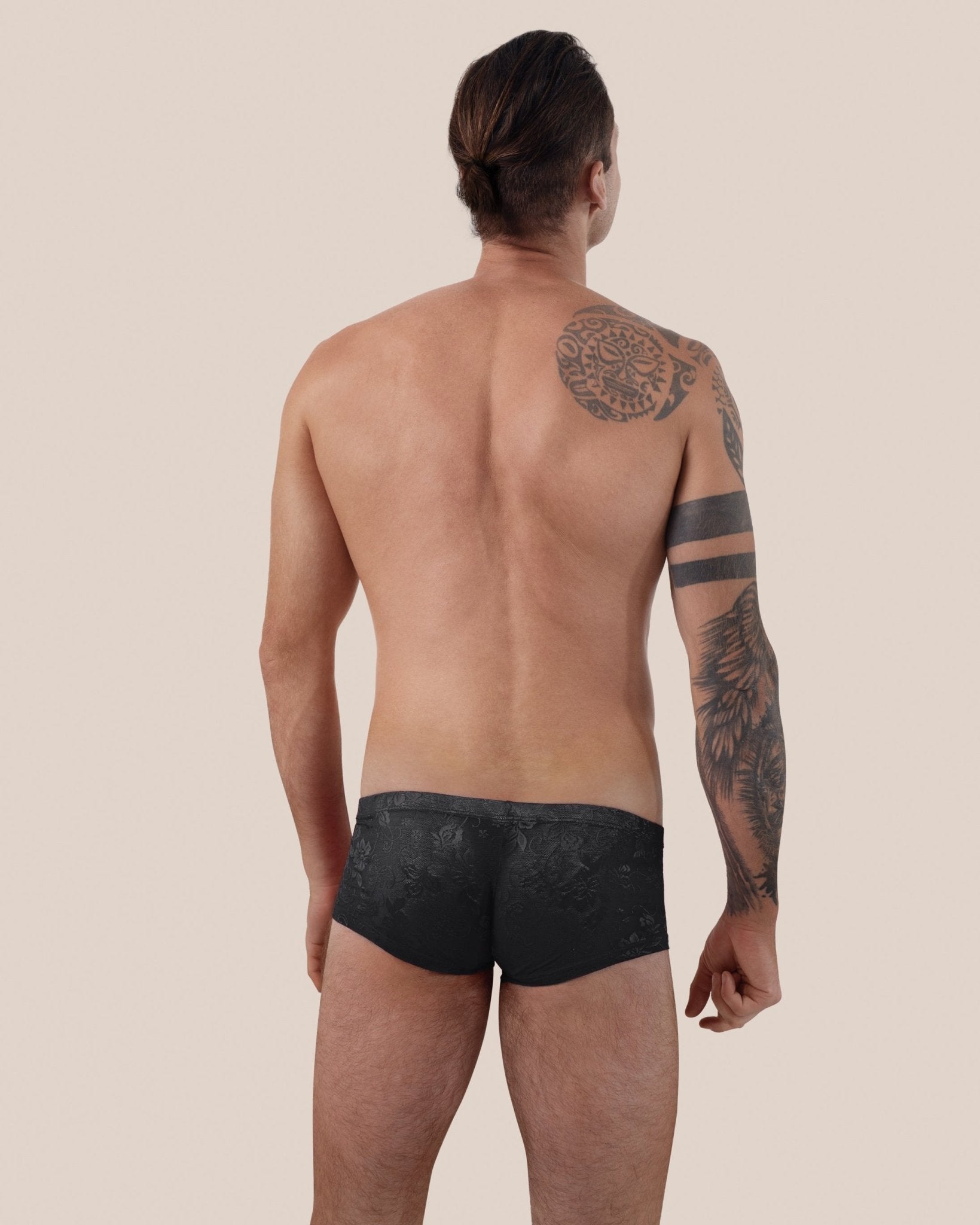 Boxer en dentelle Italienne - Alessandro - Noir Orlivia