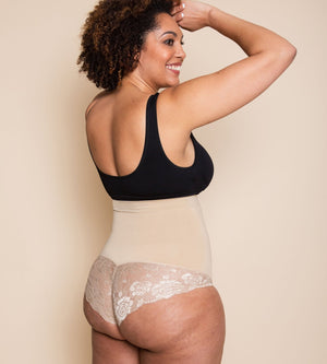 Culotte gainante en dentelle - Rosalia - Noir Orlivia