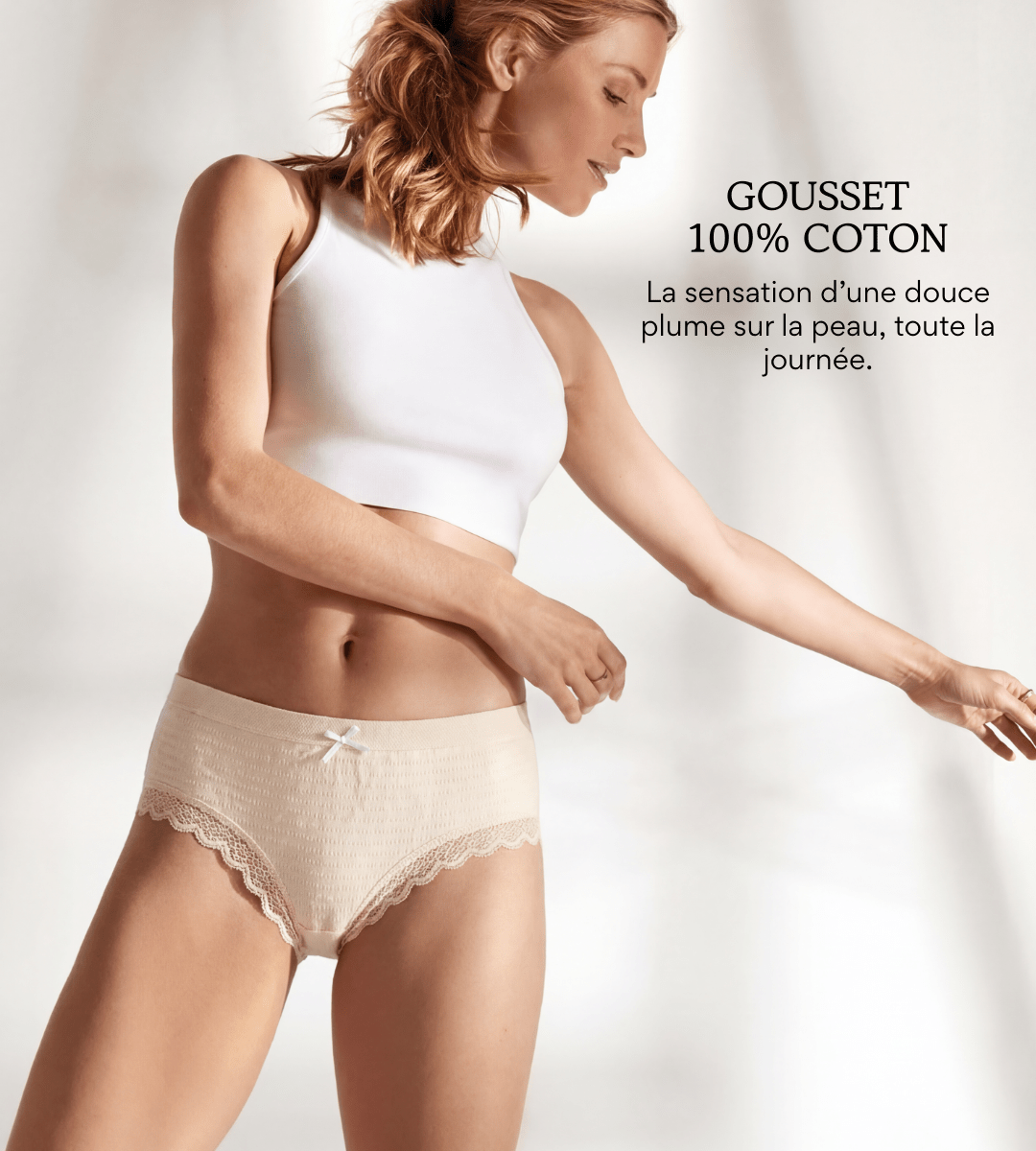 Lot de 14 Culottes Antibactériennes - Beige - XS (34 - 36) Orlivia