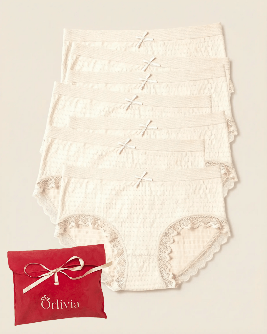 Lot de 7 Culottes Antibactériennes - Beige - XS (34 - 36) Orlivia